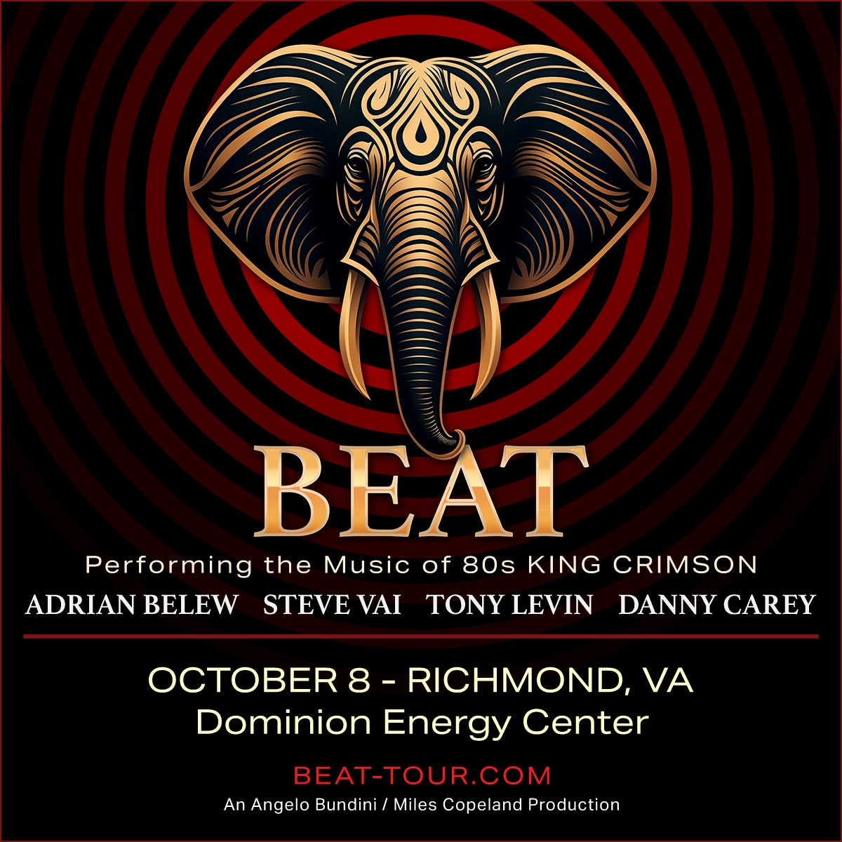 ADRIAN BELEW, STEVE VAI, TONY LEVIN AND DANNY CAREY ANNOUNCE BEAT, A TOUR PERFORMING KING CRIMON’S ICONIC ALBUMS DISCIPLE, BEAT AND THREE OF A PERFECT PAIR